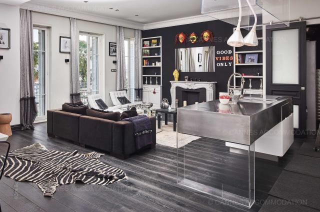 Location appartement Régates Royales de Cannes 2024 J -142 - Hall – living-room - Zebra